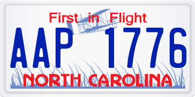 NC license plate AAP1776