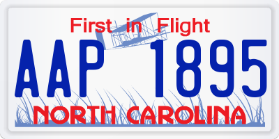 NC license plate AAP1895