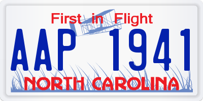 NC license plate AAP1941