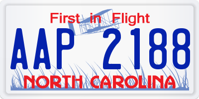NC license plate AAP2188