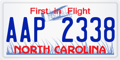 NC license plate AAP2338