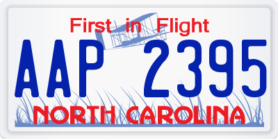 NC license plate AAP2395