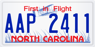 NC license plate AAP2411