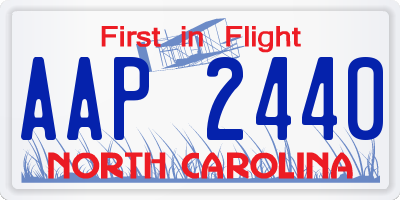 NC license plate AAP2440