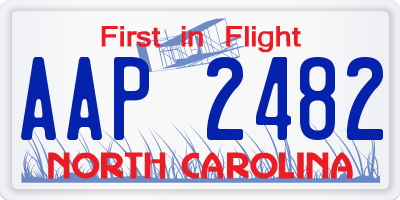 NC license plate AAP2482