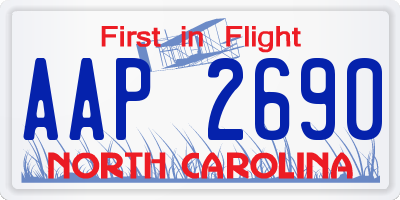 NC license plate AAP2690