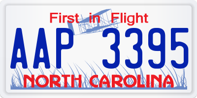 NC license plate AAP3395