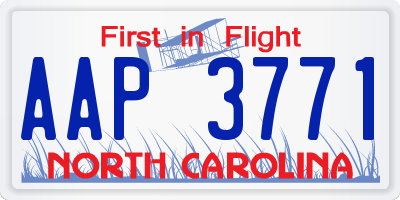 NC license plate AAP3771
