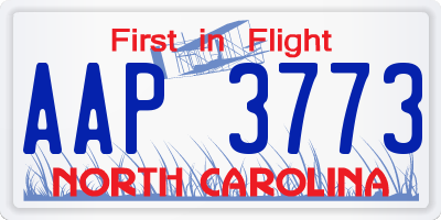 NC license plate AAP3773