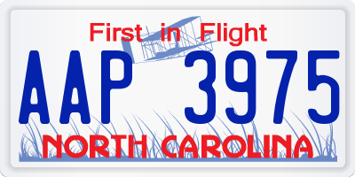 NC license plate AAP3975