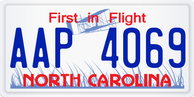 NC license plate AAP4069