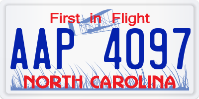 NC license plate AAP4097