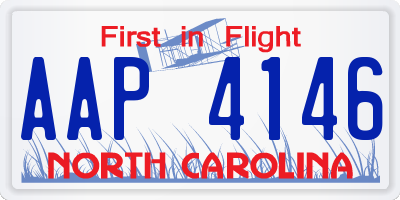 NC license plate AAP4146