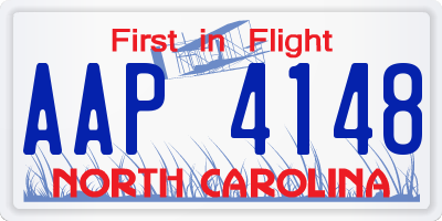 NC license plate AAP4148