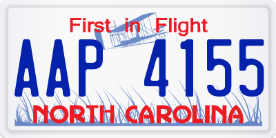 NC license plate AAP4155