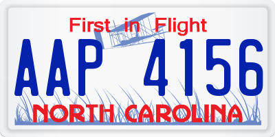 NC license plate AAP4156