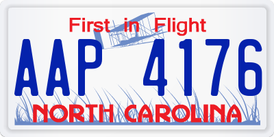 NC license plate AAP4176