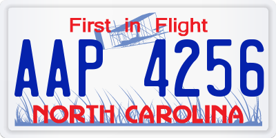 NC license plate AAP4256