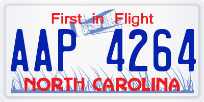 NC license plate AAP4264