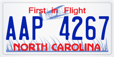 NC license plate AAP4267