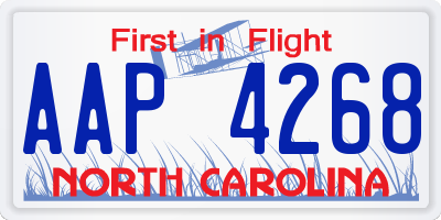 NC license plate AAP4268