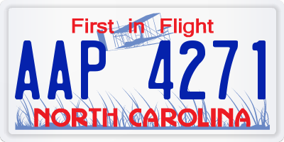 NC license plate AAP4271