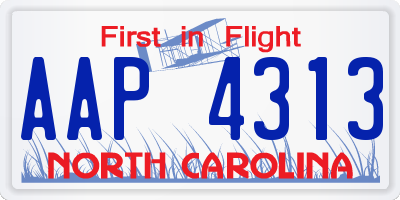 NC license plate AAP4313
