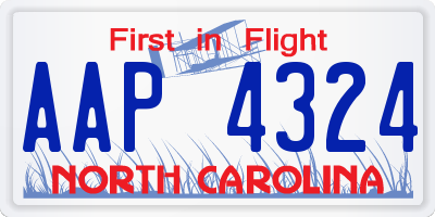 NC license plate AAP4324