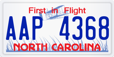 NC license plate AAP4368