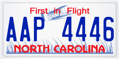 NC license plate AAP4446
