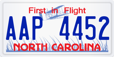 NC license plate AAP4452