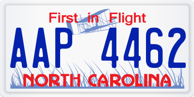 NC license plate AAP4462