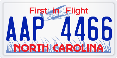 NC license plate AAP4466