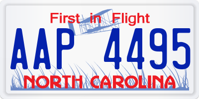 NC license plate AAP4495