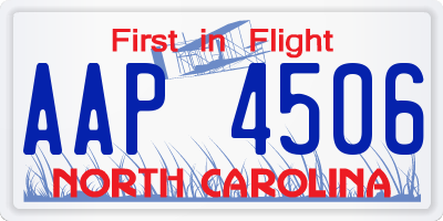 NC license plate AAP4506