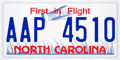 NC license plate AAP4510