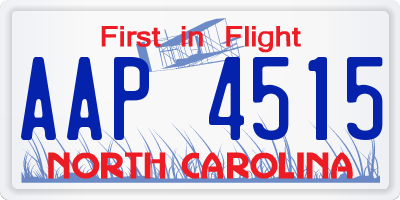 NC license plate AAP4515