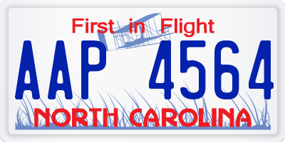NC license plate AAP4564