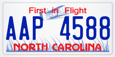 NC license plate AAP4588