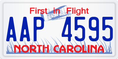 NC license plate AAP4595