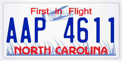 NC license plate AAP4611