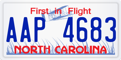 NC license plate AAP4683