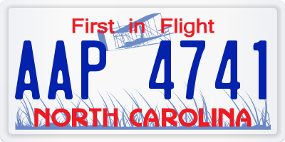 NC license plate AAP4741