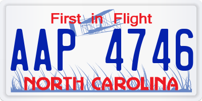 NC license plate AAP4746