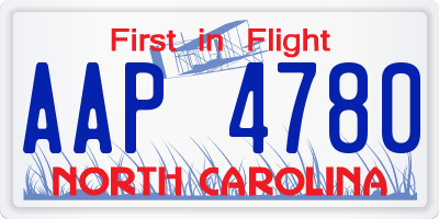 NC license plate AAP4780