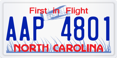 NC license plate AAP4801