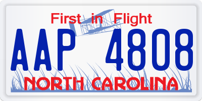 NC license plate AAP4808
