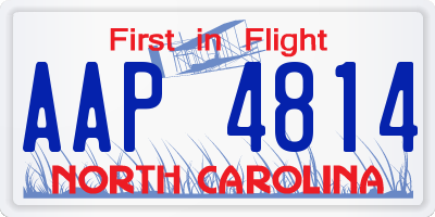 NC license plate AAP4814