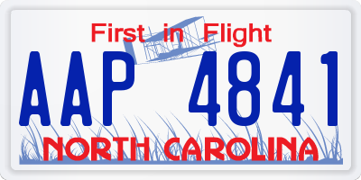 NC license plate AAP4841