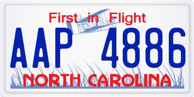 NC license plate AAP4886